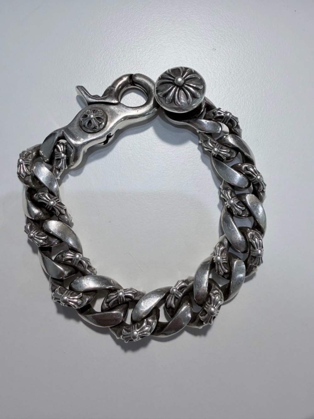 1000% Authentic Chrome Hearts Lobster Clasp Fancy Bracelet